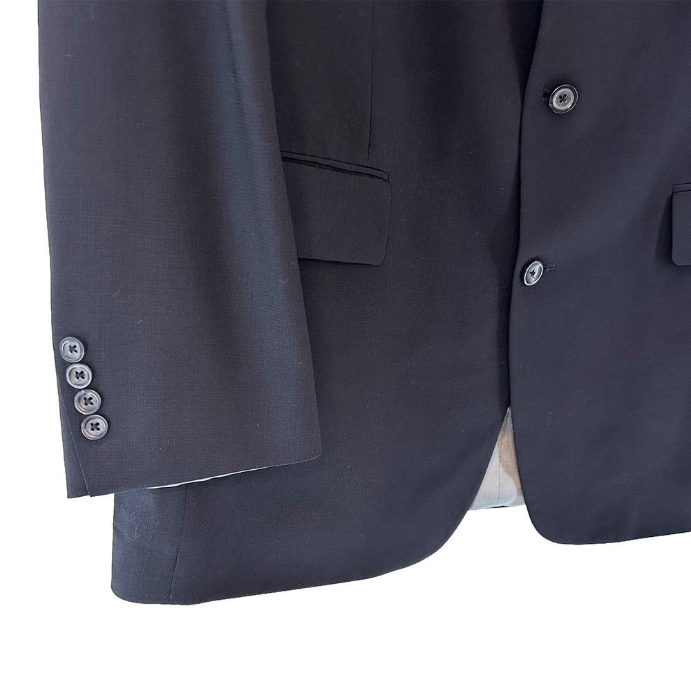 OSCAR DE LA RENTA 100% Wool Sport Coat Blazer • 46L • Navy Blue - Picture 2 of 7